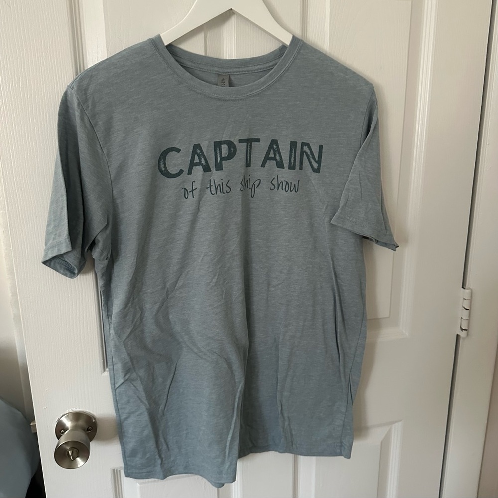 Blue/Gray Captain of This Ship Show T-Shirt
